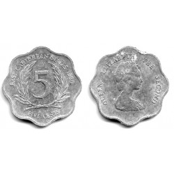 (12) Estados Orientales Caribeños. 1986. 5 Cents (MBC-)