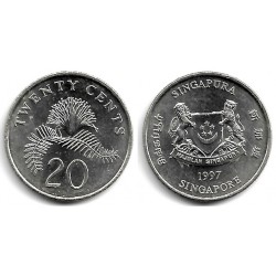 (101) Singapur. 1997. 20 Cents (EBC)