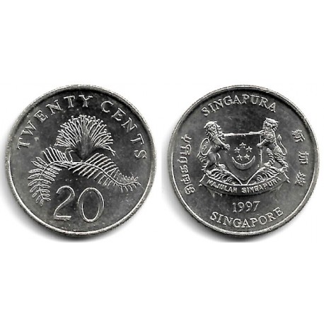 (101) Singapur. 1997. 20 Cents (EBC)