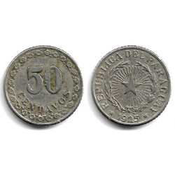(12) Paraguay. 1925. 50 Centavos (MBC+)