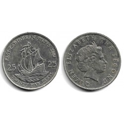 (38) Estados Orientales Caribeños. 2004. 25 Cents (MBC+)