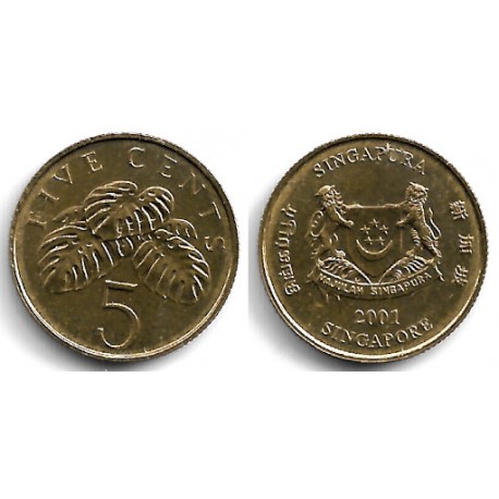(99) Singapur. 2001. 5 Cents (SC)