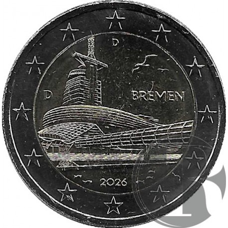 Alemania. 2026(D). 2 Euro (SC) Bremen