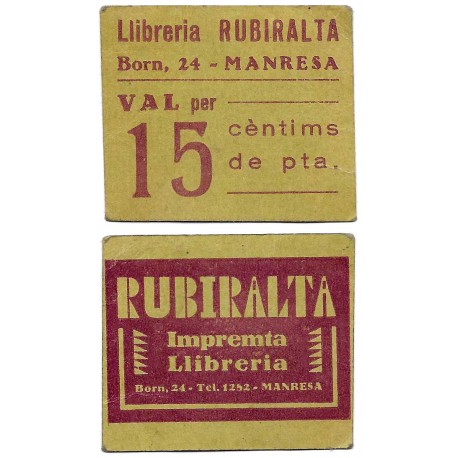 Libreria Rubiralta. 15 Céntimos (EBC)