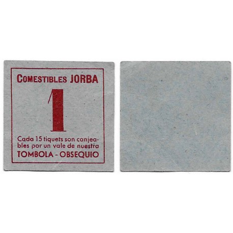 Comestibles Jorba. Vale 1 (EBC-)