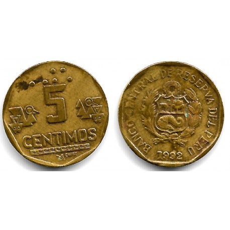 (304.1) Perú. 1992. 5 Céntimos (MBC)