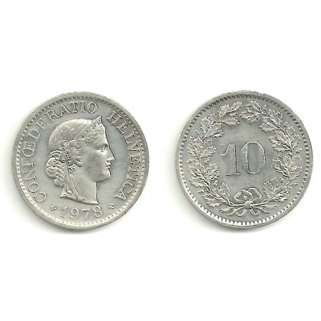 (27) Suiza. 1978. 10 Rappen (SC)