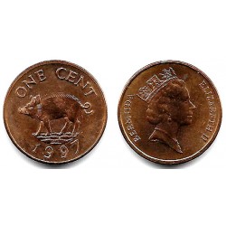 (46) Bermuda. 1997. 1 Cent (EBC) Leve mancha