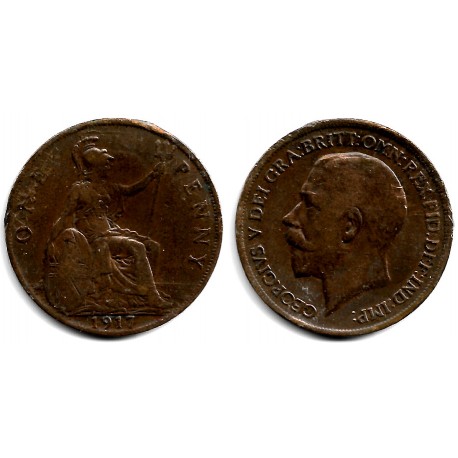 (810) Gran Bretaña. 1917. 1 Penny (BC)