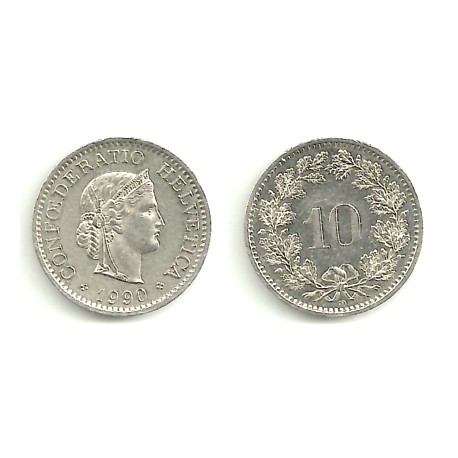 Suiza. 1990. 10 Rappen (EBC)