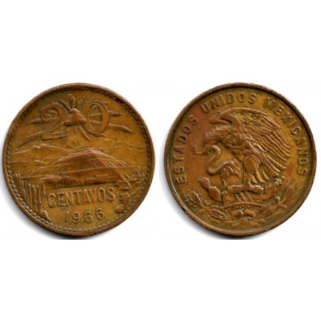 (440) Estados Unidos Mexicanos. 1966. 20 Centavos (MBC)