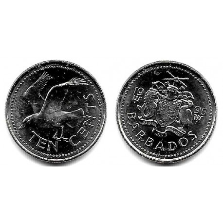(12) Barbados. 1995. 10 Cents (SC)