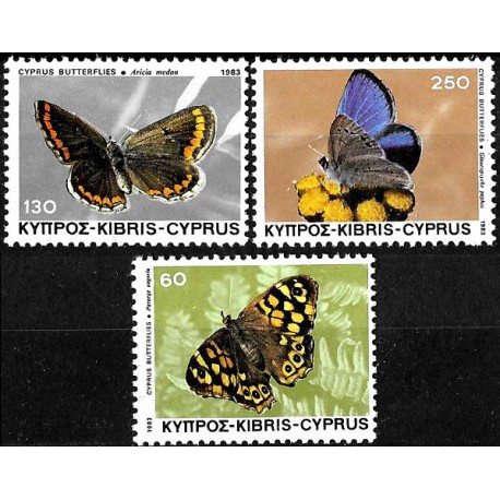 Chipre. 1983. Serie Completa (Nuevo) Mariposas