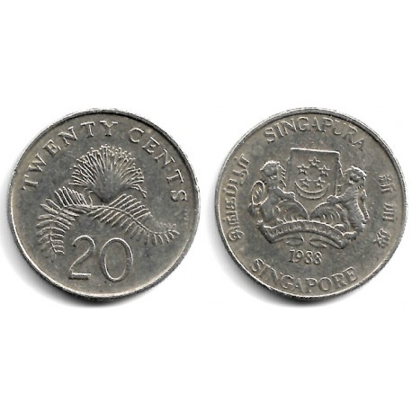 (52) Singapur. 1988. 20 Cents (MBC)