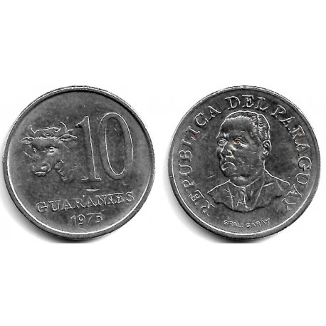 (153) Paraguay. 1975. 10 Guaranies (MBC+)