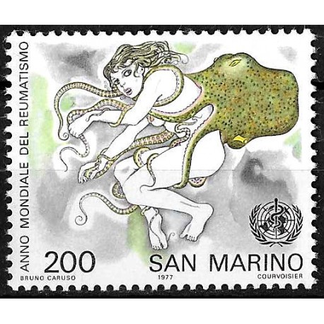 San Marino. 1977. 200 Lira (Nuevo) Año Mundial del Reumatismo