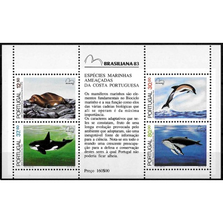 Portugal. 1983. Hoja Conmemorativa (Nuevo) Fauna Martítima