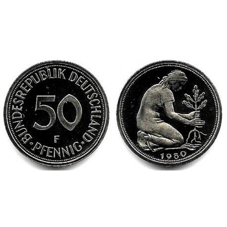 (109.2) Alemania. 1980(F). 50 Pfennig (Proof)