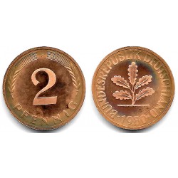 (106a) Alemania. 1980(F). 2 Pfennig (EBC)