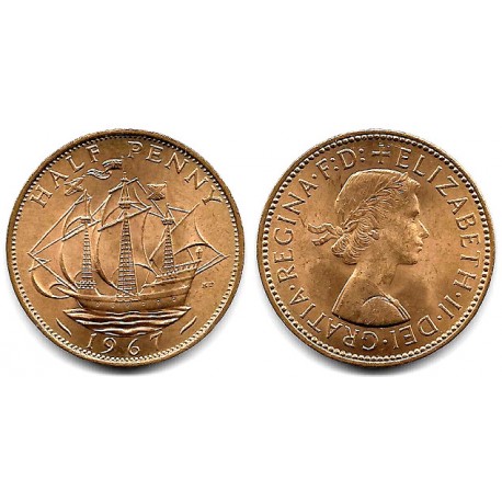 (896) Gran Bretaña. 1967. Half Penny (SC)