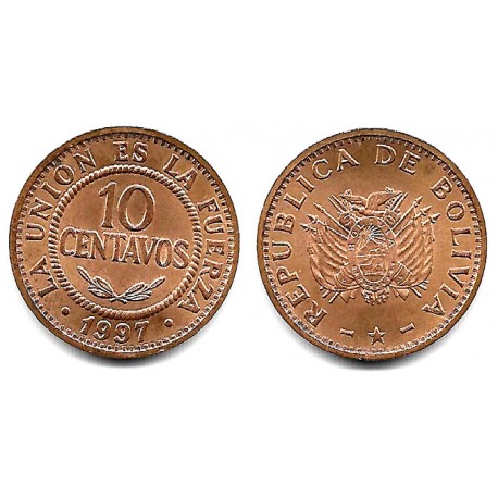 (202a) Bolivia. 1997. 10 Centavos (SC)
