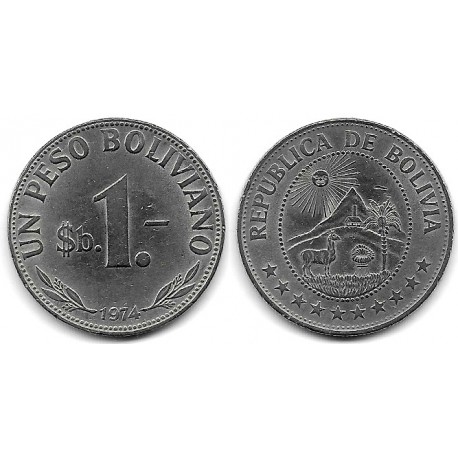 (192) Bolivia. 1974. 1 Boliviano (EBC)