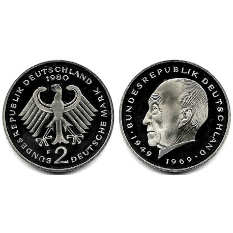 (124) Alemania. 1980(F). 2 Mark (Proof)