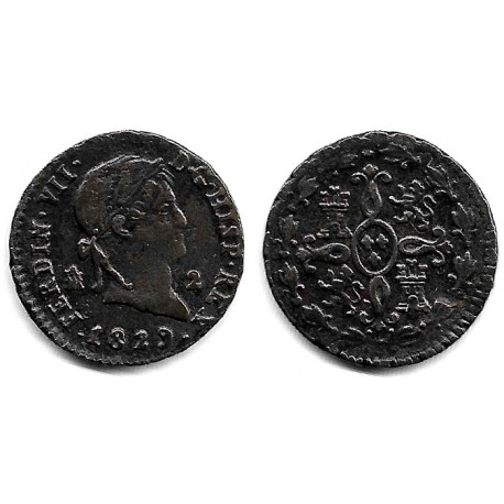 Fernando VII. 1829. 2 Maravedí (BC/BC+) Ceca de Segovia