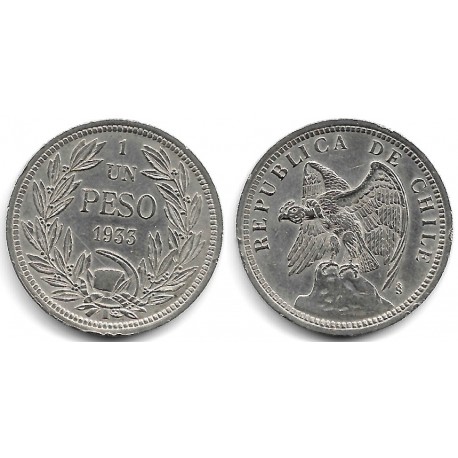 (176.1) Chile. 1933. 1 Peso (MBC+)