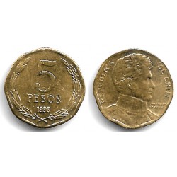 (232) Chile. 1998. 5 Pesos (SC-)