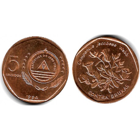 (31) Cabo Verde. 1994. 5 Escudos (SC-)