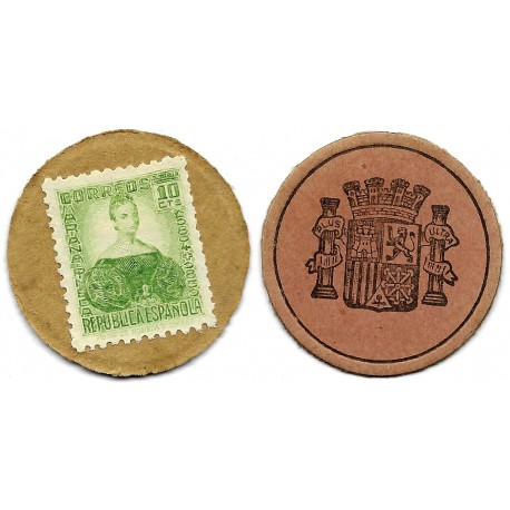 España (II República). Sin Fecha. 10 Céntimos (SC)