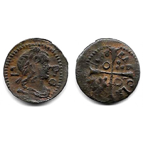 Luis XIV (Principado Catalán). 1648. Dinero (BC/BC+) Ceca de Barcelona