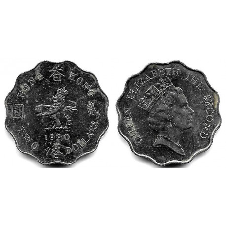 (60) Hong Kong. 1990. 2 Dollars (MBC+)