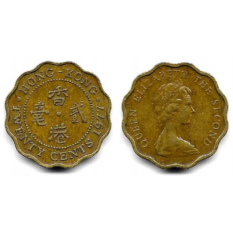 (36) Hong Kong. 1977. 20 Cents (MBC-)