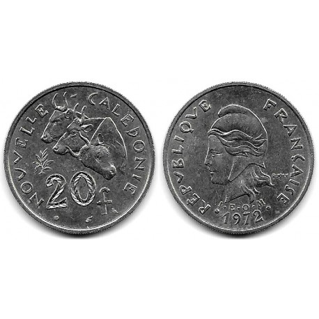 (12) Nueva Caledonia. 1972. 20 Francs (SC/SC-)