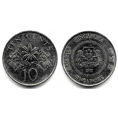 (51a) Singapur. 1991. 10 Cents (EBC)
