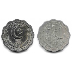 (3) Pakistán. 1948. 1 Anna (MBC)