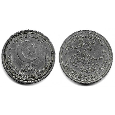 (6) Pakistán. 1948. Half Rupee (MBC-)