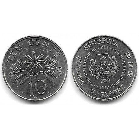 (51a) Singapur. 1988. 10 Cents (EBC+)