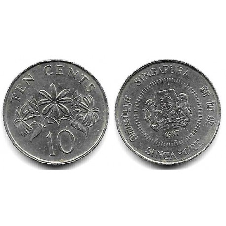 (51a) Singapur. 1987. 10 Cents (MBC)