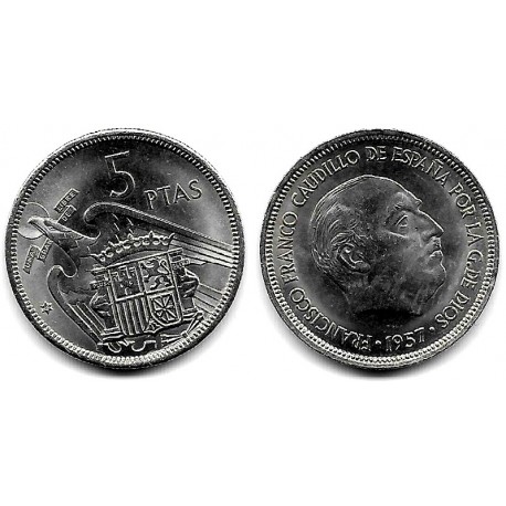 Estado Español. 1957*(69). 5 Pesetas (SC/SC-)
