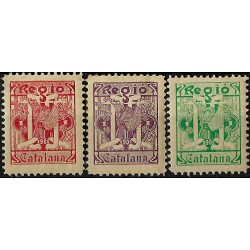 Viñeta Política. Regió Catalana. Año 1900. Serie de 3 Valores (Nuevo, con señal de fijasellos)