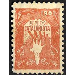 Viñeta Política. Unió Catalanista. Año 1901 (Nuevo, con señal de fijasellos)