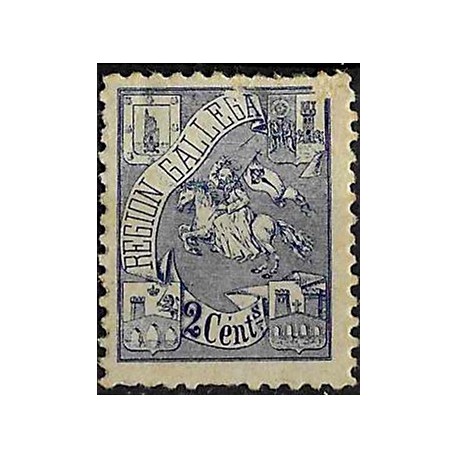 Viñeta Política. Nacionalistas Gallegos. 2 Céntimos (Nuevo, con señal de fijasellos)