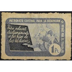 Viñeta Política. Patronato Central para la Redención de Penas (Nuevo, sin goma y con señal de fijasellos)