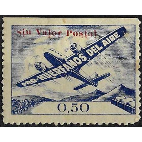 Viñeta Política. Pro Huerfanos del Aire. 0,50 Céntimos (Nuevo, con señal de fijasellos y leve mancha)