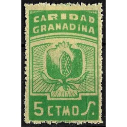 Viñeta Política. Caridad Granadina. 5 Céntimos (Nuevo, sin goma y con señal de fijasellos)