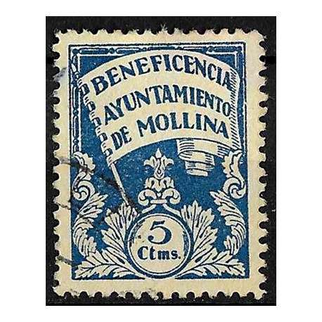 Viñeta. Beneficiencia. Ayuntamiento de Mollina. 5 Céntimos (Usado)