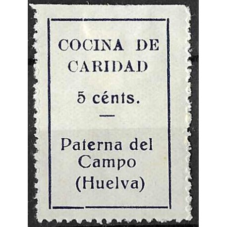 Viñeta. Cocina de Caridad. Paterna del Campo, Huelva. 5 Céntimos (Nuevo, con señal de fijasellos)
